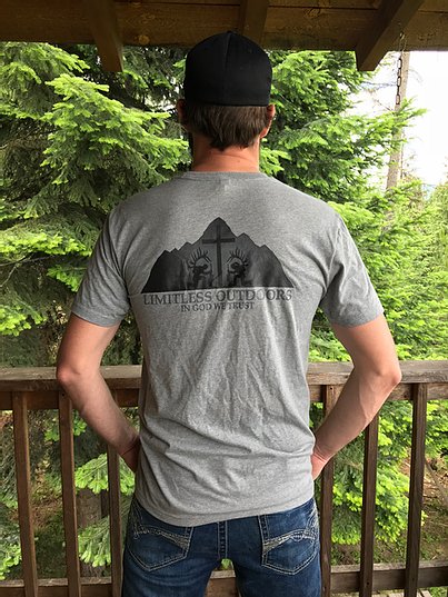 Kneeling Hunter T-Shirt (Grey) - Limitless Outdoors